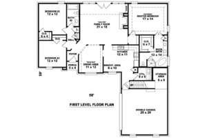 Floor Plan - Main Floor for Traditional House Plan #81-990 - 3 bed, 2 bath