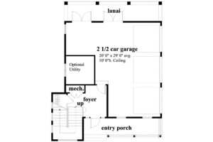 Floor Plan - Lower Floor for Mediterranean House Plan #930-167 - 3 bed, 2.5 bath