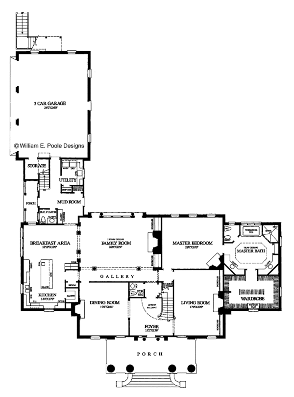 House Blueprint - Classical Floor Plan - Main Floor Plan #137-307