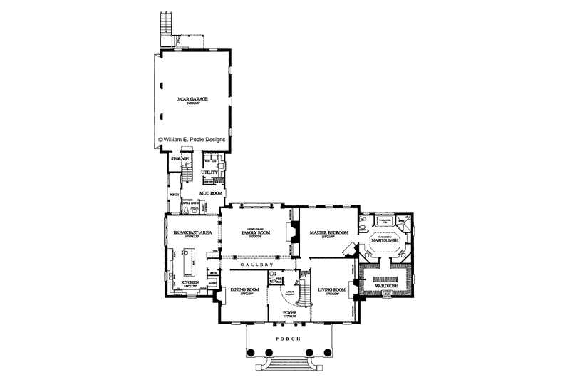 Dream House Plan - Floor Plan - Main Floor for Classical House Plan #137-307 - 4 bed, 4 bath