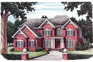 Colonial Exterior - Front Elevation Plan #927-564