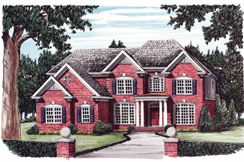 Dream House Plan - Colonial Exterior - Front Elevation Plan #927-564