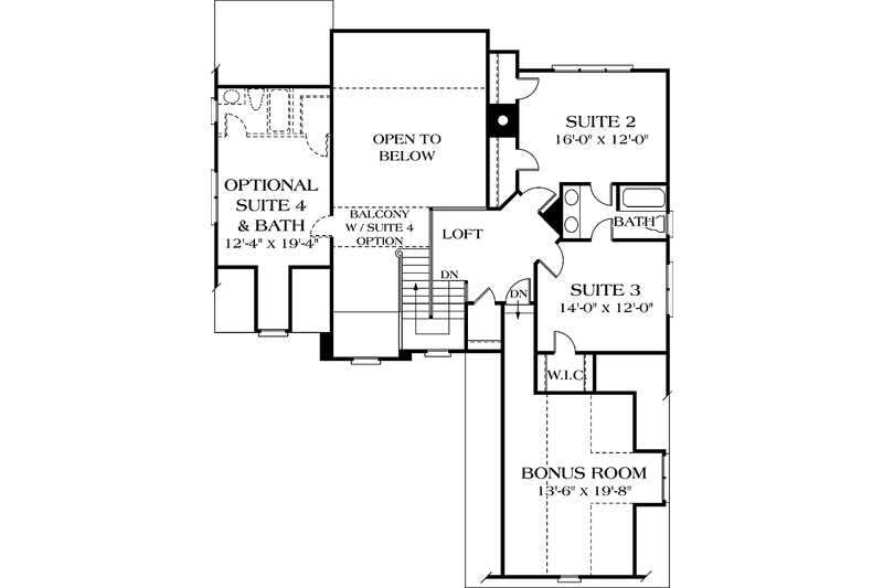 Home Plan - Floor Plan - Upper Floor for Traditional House Plan #453-529 - 3 bed, 2.5 bath
