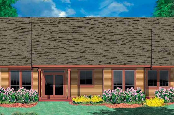 Exterior - Rear Elevation for Craftsman House Plan #48-824 - 3 bed, 2 bath