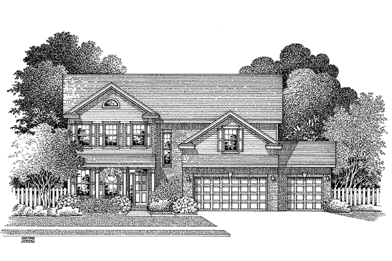 Home Plan - Exterior - Front Elevation 3 for Country House Plan #999-91 - 3 bed, 2.5 bath