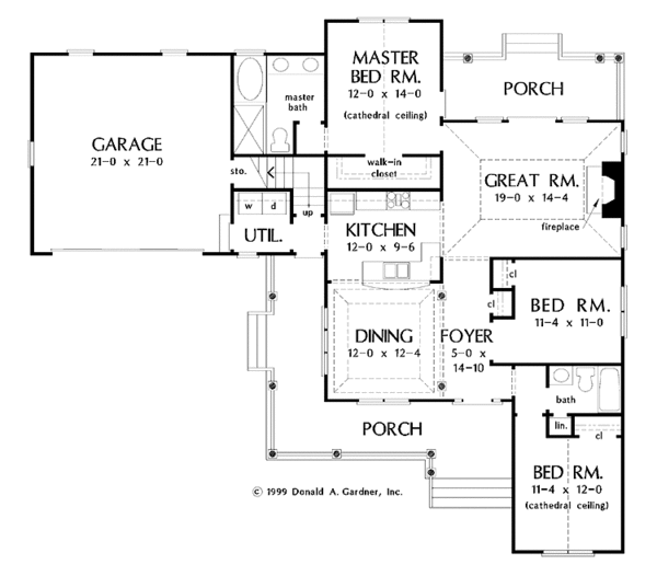 Dream House Plan - Country Floor Plan - Main Floor Plan #929-475