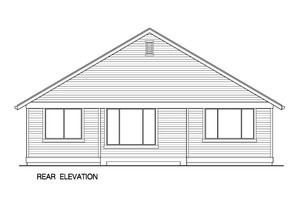 Exterior - Rear Elevation for Farmhouse House Plan #569-42 - 2 bed, 2 bath