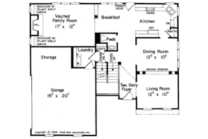 Floor Plan - Main Floor for Mediterranean House Plan #927-228 - 3 bed, 2.5 bath