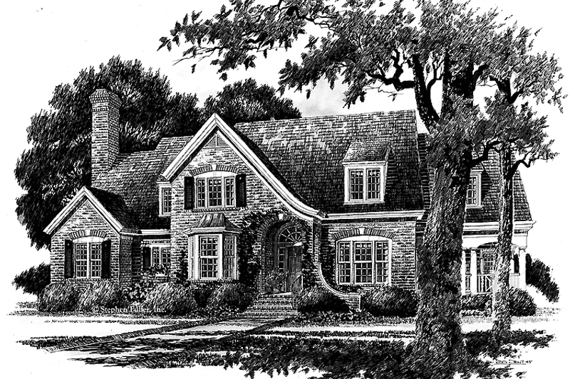 Dream House Plan - Exterior - Front Elevation 3 for Country House Plan #429-337 - 4 bed, 3.5 bath