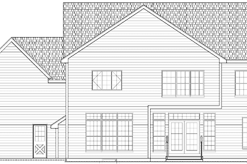 Home Plan - Exterior - Rear Elevation for Classical House Plan #328-414 - 4 bed, 3.5 bath