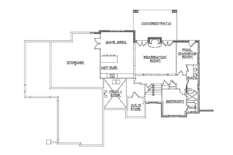Home Plan - Floor Plan - Lower Floor for Country House Plan #945-120 - 3 bed, 2.5 bath
