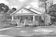 Country Style House Plan - 3 Beds 2 Baths 1256 Sq/Ft Plan #17-2812 