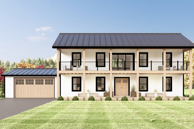 Dream House Plan - Exterior - Front Elevation 5 for Barndominium House Plan #1064-338 - 4 bed, 2.5 bath