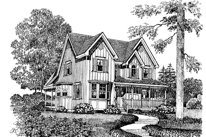 Architectural House Design - Craftsman Exterior - Front Elevation Plan #1016-57