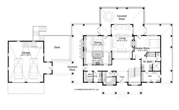 House Blueprint - Traditional Floor Plan - Main Floor Plan #928-262