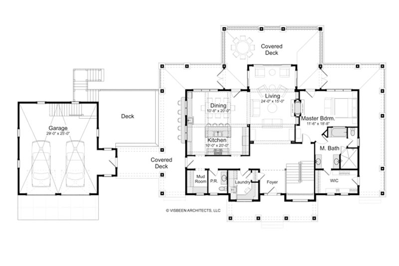 Architectural House Design - Floor Plan - Main Floor for Traditional House Plan #928-262 - 5 bed, 5.5 bath
