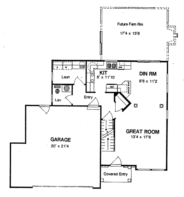 House Design - Country Floor Plan - Main Floor Plan #316-203