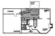 Traditional Style House Plan - 3 Beds 2.5 Baths 1603 Sq/Ft Plan #30-300 Floor 
