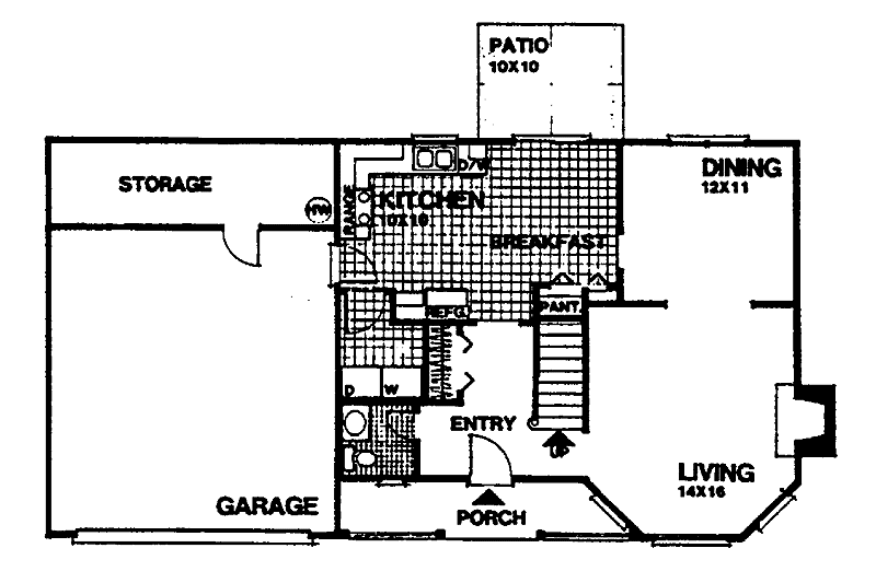 Dream House Plan - Floor Plan - Main Floor for Traditional House Plan #30-300 - 3 bed, 2.5 bath