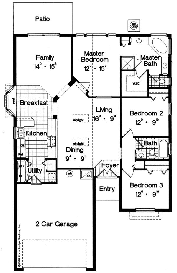 House Design - Mediterranean Floor Plan - Main Floor Plan #417-729