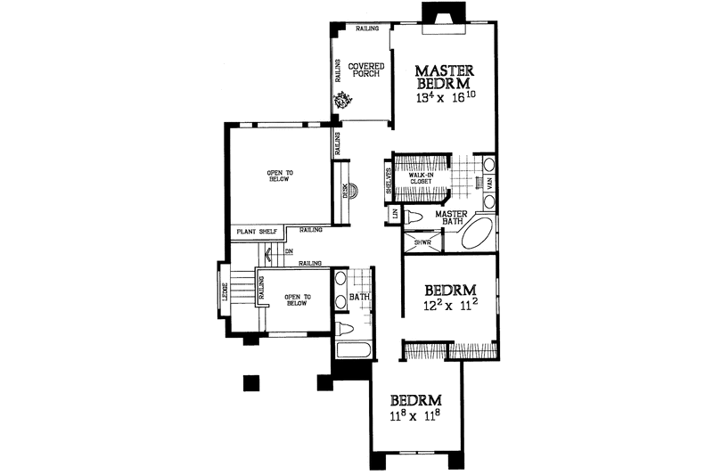 Dream House Plan - Floor Plan - Upper Floor for Traditional House Plan #72-1084 - 3 bed, 2.5 bath