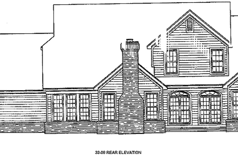House Blueprint - Exterior - Rear Elevation for Country House Plan #952-216 - 4 bed, 3 bath