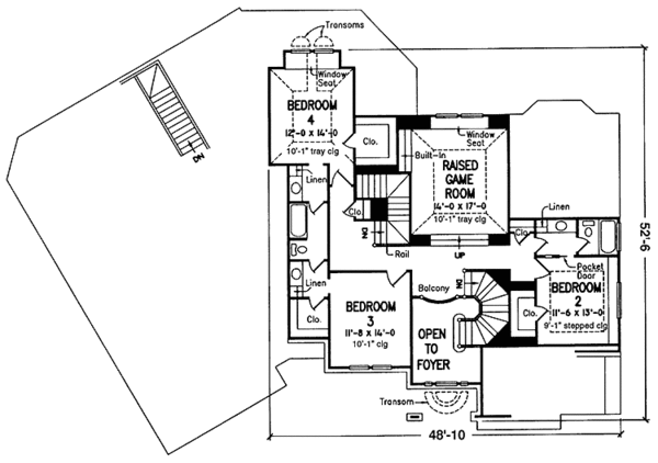 Dream House Plan - Country Floor Plan - Upper Floor Plan #974-37
