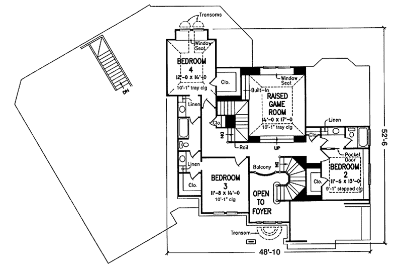 Home Plan - Floor Plan - Upper Floor for Country House Plan #974-37 - 4 bed, 3.5 bath
