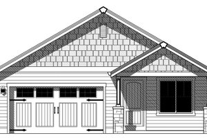 Exterior - Front Elevation 3 for Ranch House Plan #943-46 - 3 bed, 2 bath