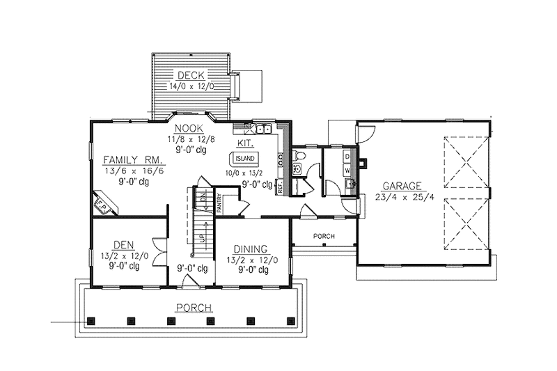 Dream House Plan - Floor Plan - Main Floor for Classical House Plan #1037-25 - 3 bed, 2.5 bath