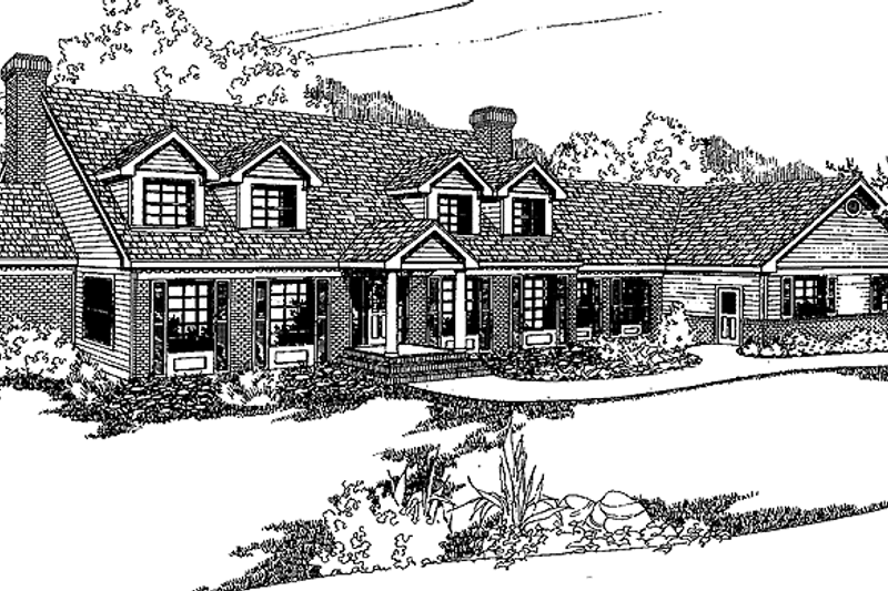 Home Plan - Colonial Exterior - Front Elevation Plan #60-835
