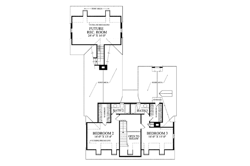 Dream House Plan - Floor Plan - Upper Floor for Colonial House Plan #137-341 - 3 bed, 3.5 bath