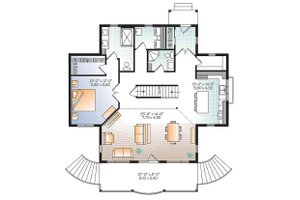 Floor Plan - Main Floor for Traditional House Plan #23-2609 - 4 bed, 3 bath