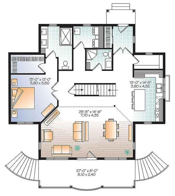 House Plan Design - Traditional Floor Plan - Main Floor Plan #23-2609