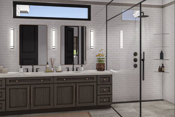 Interior - Master Bathroom for Beach House Plan #455-483 - 2 bed, 2.5 bath