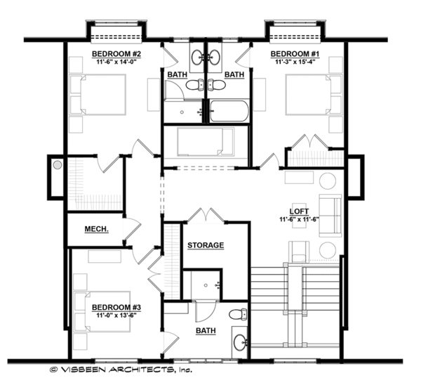 Dream House Plan - Country Floor Plan - Upper Floor Plan #928-284