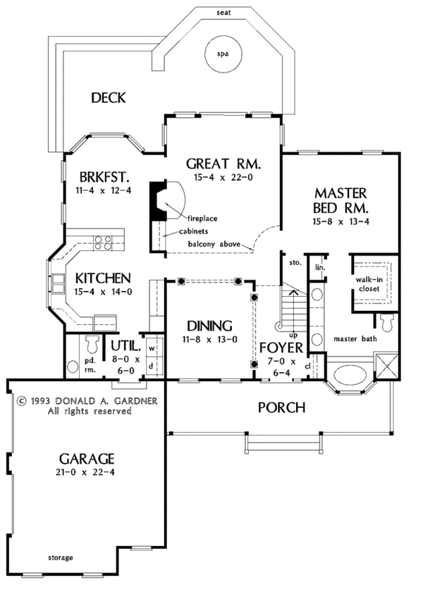 Dream House Plan - Country Floor Plan - Main Floor Plan #929-154