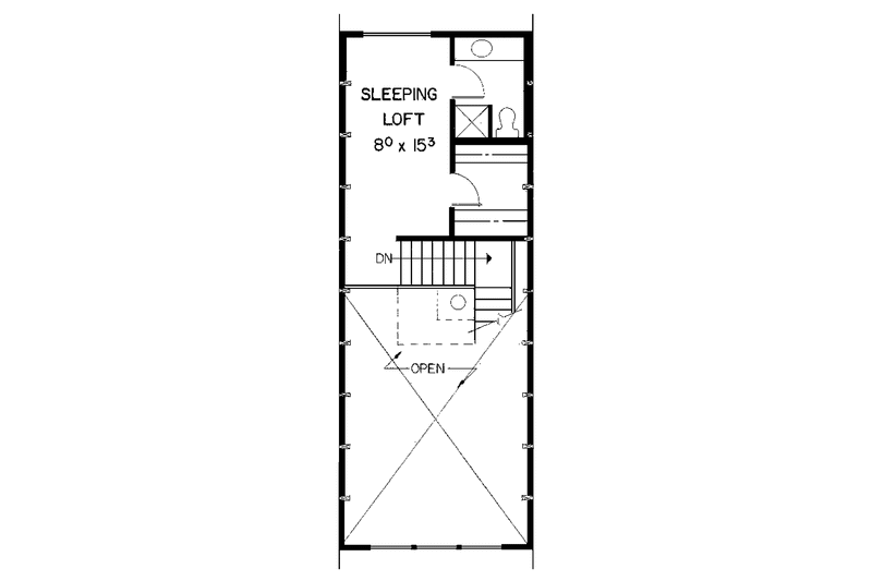 Home Plan - Floor Plan - Upper Floor for Contemporary House Plan #60-856 - 1 bed, 2.5 bath