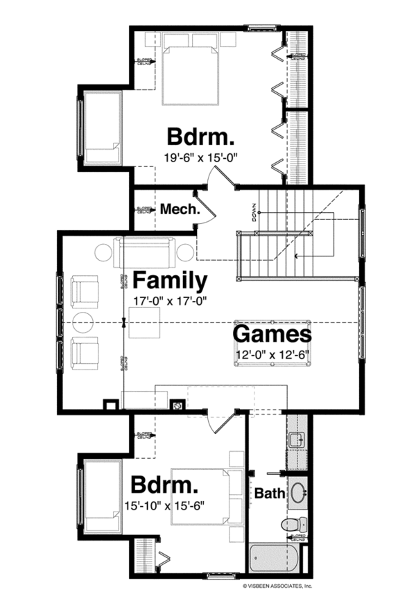 House Plan Design - Craftsman Floor Plan - Upper Floor Plan #928-254