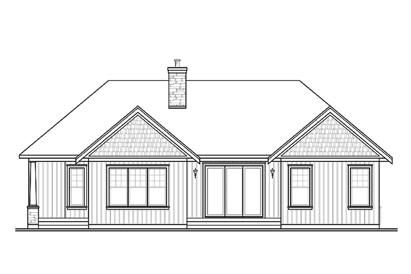 Dream House Plan - Exterior - Rear Elevation for Traditional House Plan #23-2528 - 3 bed, 2 bath