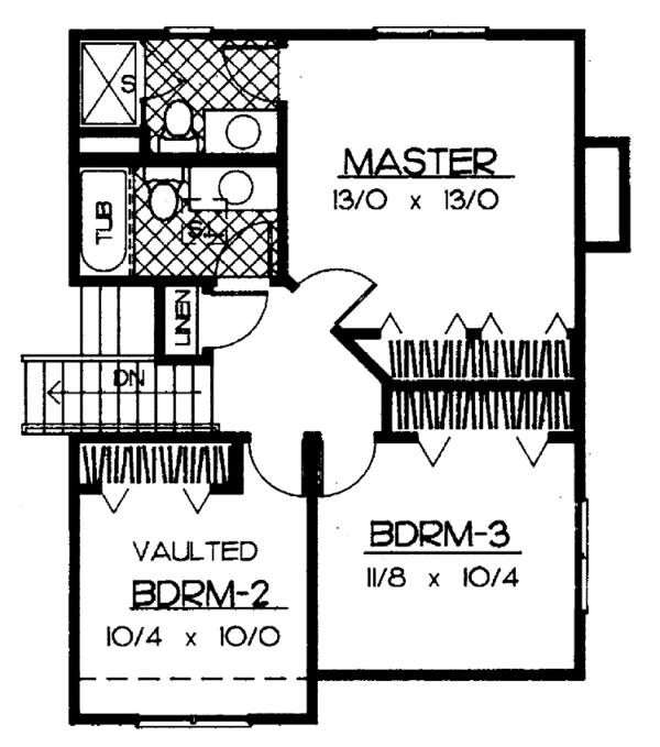 Home Plan - Contemporary Floor Plan - Upper Floor Plan #100-505