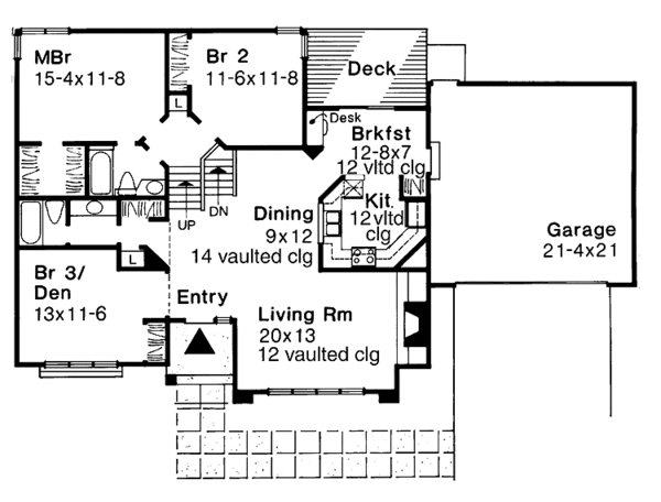 Architectural House Design - Ranch Floor Plan - Main Floor Plan #320-675