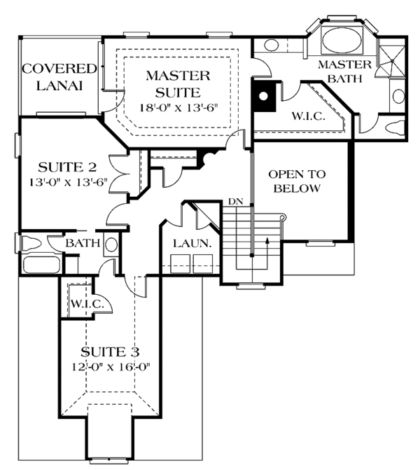 House Plan Design - European Floor Plan - Upper Floor Plan #453-137
