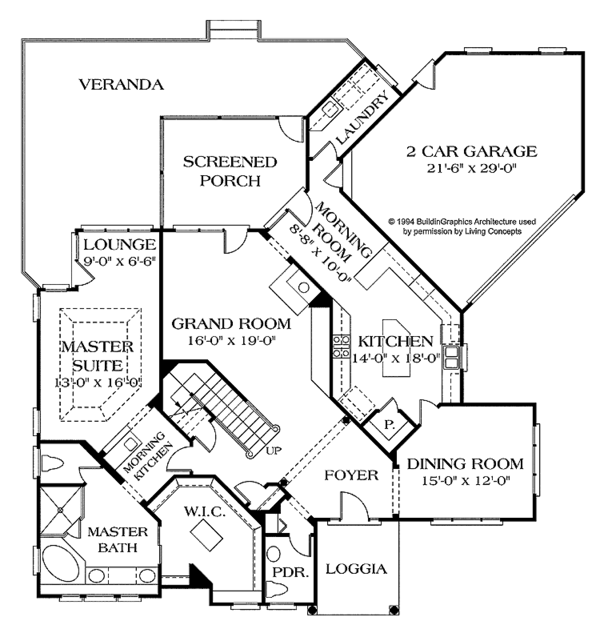 Dream House Plan - Traditional Floor Plan - Main Floor Plan #453-109