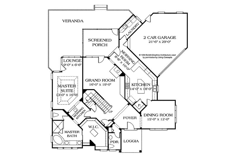 Dream House Plan - Floor Plan - Main Floor for Traditional House Plan #453-109 - 3 bed, 3.5 bath