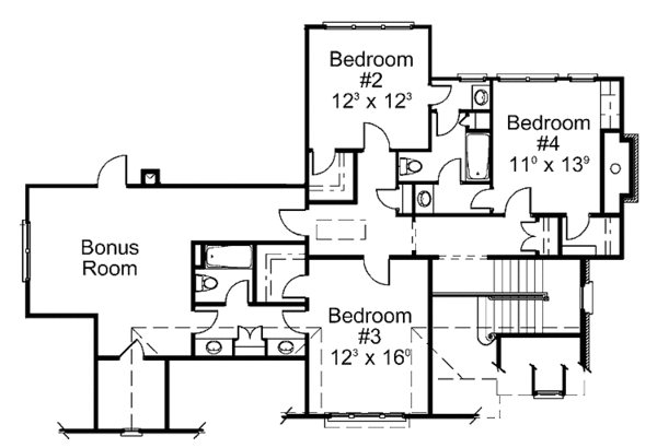 Dream House Plan - Colonial Floor Plan - Upper Floor Plan #429-410
