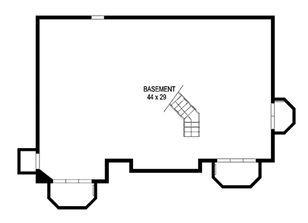 Architectural House Design - Craftsman Floor Plan - Lower Floor Plan #1042-1