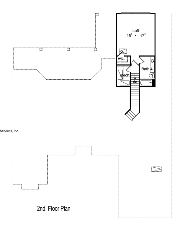 House Plan Design - Mediterranean Floor Plan - Upper Floor Plan #417-636