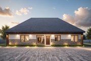 Traditional Style House Plan - 3 Beds 2 Baths 1079 Sq/Ft Plan #112-264 Exterior 