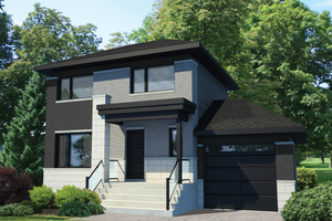 Contemporary Exterior - Front Elevation Plan #25-4731